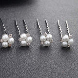 Anglacesmade Bridal Hair Pins Crystal Hair Pin Pearl Bobby Pins Wedding Headpiece Bridesmaid Flower Girl Hair Accessories for Wo