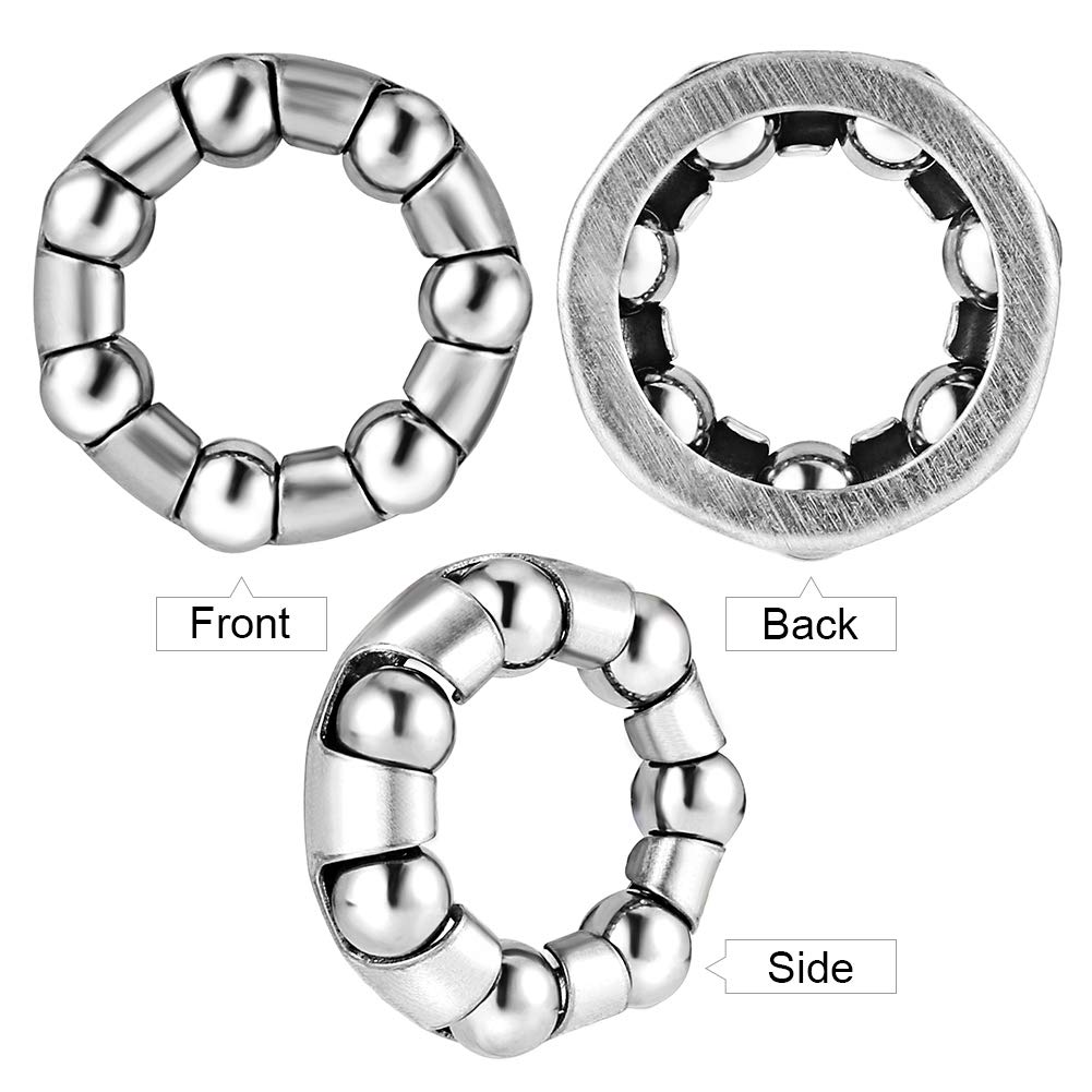 Jaceyon Bicycle Bearing 3/16 x 7 Bike Wheel Bearings Retainer, Replacement Bike Parts 4Pcs Repair Accessories for Bike Front R