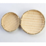 ZOOMELLA Bamboo Plate Bamboo Weave Sieve Groceries Baskets Circular Receive S Home & Garden | Kitchen, Dining & Bar | Kitchen To