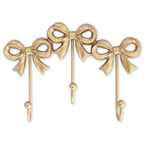Small Bow Wall Hook,Gold Wall Mounted Functional Hooks,Antique Gold Cast Iron Hook for Coats,Bags, Bath Towels,Room Decorations,