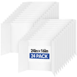 Trifold Poster Board,24 Pack 24 x 16 White Corrugated Poster Boards,Display Board,Perfect for School Projects, Science Fairs, 