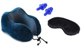 Skylofts Neck Pillow Memory Foam Travel Pillows For Car, Train, Flights Neck Pillows For Sleeping With Eye Mask & Ear Plug For N