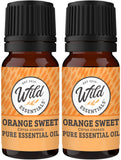 Wild Essentials Orange Sweet 100% Pure Essential Oil 2 Pack - 10ml, Therapeutic Grade, Made and Bottled in The USA