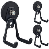 ULIBERMAGNET Heavy Duty Magnetic Garage Hooks,3 Pack Strong Large Magnet Hooks for Power Drill,Garden Tools,Hose,Pegboard,Garage