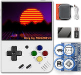 FINGEREVO Miyoo Mini Plus Handheld Game Console 3.5-inch 640*480 IPS Screen 3000mAh Miyoo-mini+ with Portable Case White