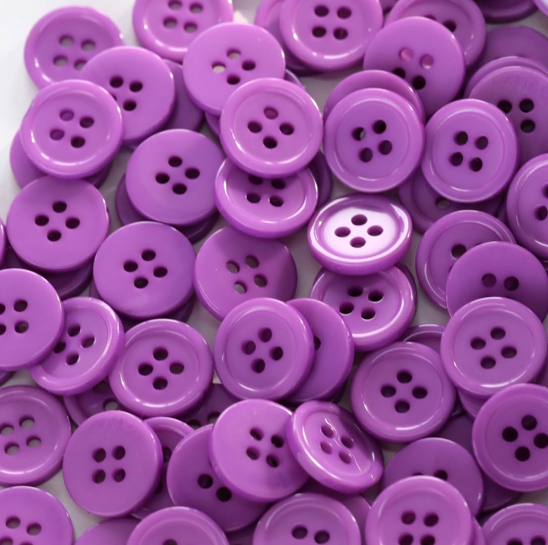 GANSSIA 300pcs 1/2 Inch (12.5mm) Small Size 4 Holes Buttons Purple Color Button for Sewing Clothing or DIY Crafts Projects Gift 