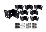 QCAA Durable Steel Chest Hinge for Box, Door & Cabinet, 1-1/2 Width x 1.2 mm Thickness, Matte Black, 8 Pack, Made in Taiwan
