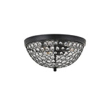 Living District Indoor Modern Home Decor Bright Taye 3 Light Matte Black Flush Mount