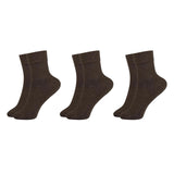 Mukhaksh (Pack Of 3 Pairs = 6 Socks Women Girls Cotton Brown Ankle Length Sports Socks Cricket Badminton Basketball Tenis Footba