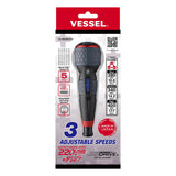 (USA Official) VESSEL e-ASSIST Screwdriver 3 SPEEDS with 5PC. Bit Set
