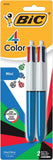 BIC 4Color Mini Ballpoint Pen, Medium Point (1.0mm), Assorted Inks, 2Count