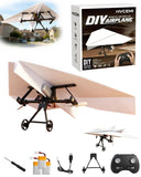 Rc Paper Airplane Motor Kit DIY Model Airplanes Launcher Construction Set with Gyro Stabilizer Dual Propellers Foldable Electric