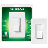 Lutron Diva LED+ Dimmer for Dimmable LED, Halogen and Incandescent Bulbs with Wallplate | 150W/SinglePole or 3Way | DVWCL153P