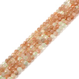 3mm Multicolor Sunstone Faceted Gemstone Round Loose Beads Strand 15.5-16 DIY Jewelry Making
