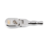 GEARWRENCH 3/8 Drive 120XP Full Polish Chrome Stubby Flex Head Teardrop Ratchet | 81212XP