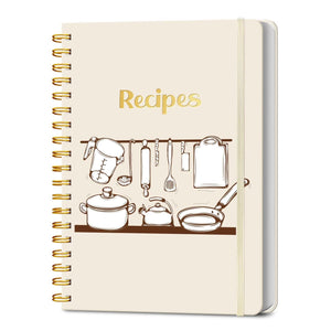 LuBudingJoy Blank Recipe Book to Write in Your Own Recipes. Sprial Hardcover Blank Cookbook, Recipe Journal Hold 150 Recipes(Pea