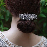 4 PCS Hair Barrettes for Women Ladies, Flower Crystal Rhinestones Barrettes Pearl Spring Hair Clip Accessories Women Fashion Pon