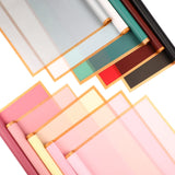 100 Sheets Flower Wrapping Papers Waterproof Gold Edge Bouquet Wrapping Paper Assorted Korean Flower Wrap Florist Paper for Moth