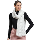 Monte Carlo Womens Cotton Blend Self Design Stole (223Stl3980028, Multicolor, 28)