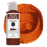 DA VINCI PAINTS Professional Artist Fluid Acrylic Paint, Transparent Burnt Sienna, 4oz