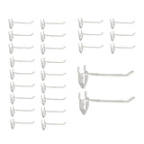 Eastern Tree 30 Packs 6 Metal Pegboard Hooks, Standard Hooks is Fit to Pegboard Display and Pegboard Panels, White