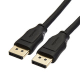 Amazon Basics DisplayPort 1.4 Cable, 32.4Gbps High-Speed, 8K@60Hz, 4K@120Hz, Dynamic HDR and 3D, Gold-Plated Plugs, 6 Foot, Blac