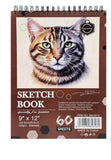 Eoast Artist Sketch Book, Top Spiral Bound Sketch Pad Hardcover, 1 Pack 60Sheets (120gsm),Size A4,Acid Free Art Notebook Artis