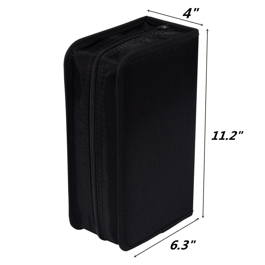 128 Capacity CD/DVD case Wallet, Storage,Holder,Booklet by Rekukos(Black)