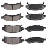ECCPP D1169-8282 D883-7760 Front Semi Metallic & Rear Ceramic Disc Brake Pad Set Fit For Buick Enclave 2008-2017,For Buick Raini