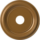 16OD x 3 1/2ID x 1 3/8P Traditional Thermoformed PVC Ceiling Medallion (Fits Canopies up to 9 1/2), Universal Aged Metallic Vint