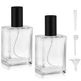 Yerpkefey 50ml/1.7 Oz Glass Spray Bottle Perfume Atomizer,Travel Refillable Perfume Bottles Empty Classic Spray Bottle 2Pack (Bl