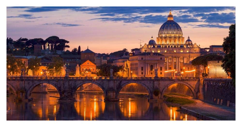 Night View At St. Peter'S Cathedral, Rome-Paper Art-38,,X20,,