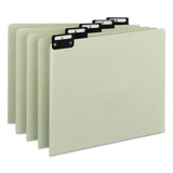 Smead 50576 Recycled Top Tab File Guides Alpha 1/5 Tab Pressboard Letter 25/Set