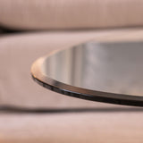 16 Inch Round 1/2 Thick Clear Glass Table Top with beveled Edge and Tempered Glass, Replacement Glass Table Top, Great for d