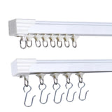 6ft Ceiling Track for Curtains, Never Rust & Enough Rollers and Hooks & Slide Quietly Curtain Track Rail for Window: Suitable fo