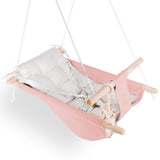 Baby Swing Indoor and Outdoor, Canvas Hammock Swing for Baby to Toddler with a Comfortable Seat, Macaroon Wooden Toy, Adjustable