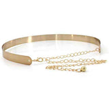 Romp Fashion WomenS Golden Metal 2 Cm Wide Plain Ladies Belt