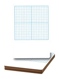 Flipside 1/2 Graph Dry Erase Board, 11 x 16, Pack of 12, White