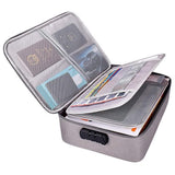 Document Organizer Bag Multilayer Travel File Organiser, Ajb Document Storage Bag With Lock Waterproof File Folders Bag For Cert