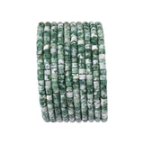 BEADIA Natural African Jade Short Cylinder Beads 2x3mm 155pcs Tube Loose Semi Gemstone Beads for Jewelry Making Design