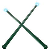 Gejoy 2 Piece Light up Wand Magic Wizard Wand Princess Fairy Wands Christmas Light Sound Toy Cosplay Props for Kids(Green)