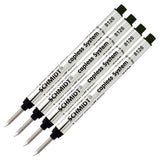 4 Pack Schmidt 8126 Capless Rollerball Black Ink