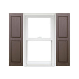 Homeside Raised Panel Vinyl Shutters (1 Pair)- 12 x 71-Chocolate
