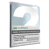 iSYFIX White Vinyl Number 2 (two) Stickers - 6 Pack 4 inch Self Adhesive - Decal Die Cut & Pre-Spaced for Mailbox, Signs, Window