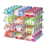 Attelite Can Organizer for Pantry, 3 Sets 4 Tiers Can Storage Organizer Pantry,Soda Can Organizer for Fridge 48 Cans Rack Automa