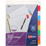 Big Tab WriteOn Dividers with Erasable Laminated Tabs (8/Set) [Set of 3]