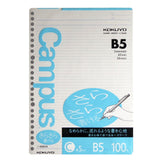 Kokuyo Campus Loose Leaf Paper for Binders, Sarasara Smooth Writing Paper, B5, 5mm Ruled, 43 Lines, 26 Holes, 100 Sheets, pH Neu
