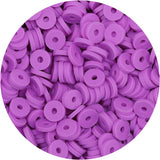 Bundooraking-2000pcs Light Purple Clay Beads (6mm), Heishi Beads for Jewelry Making, Bracelets & Accessories