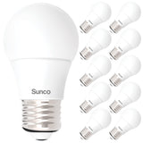 Sunco Lighting 10 Pack A15 LED Bulb Dimmable Refrigerator Appliance Bulbs, 8W Equivalent 60W, 6000K Daylight Deluxe, 800 LM, E26