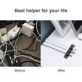 Yugoo Magnetic Cable Organizer, Magnetic Cable Clips, Cable Holder Clips Organizer, Desktop Cord Management for All Wires (2 Pac
